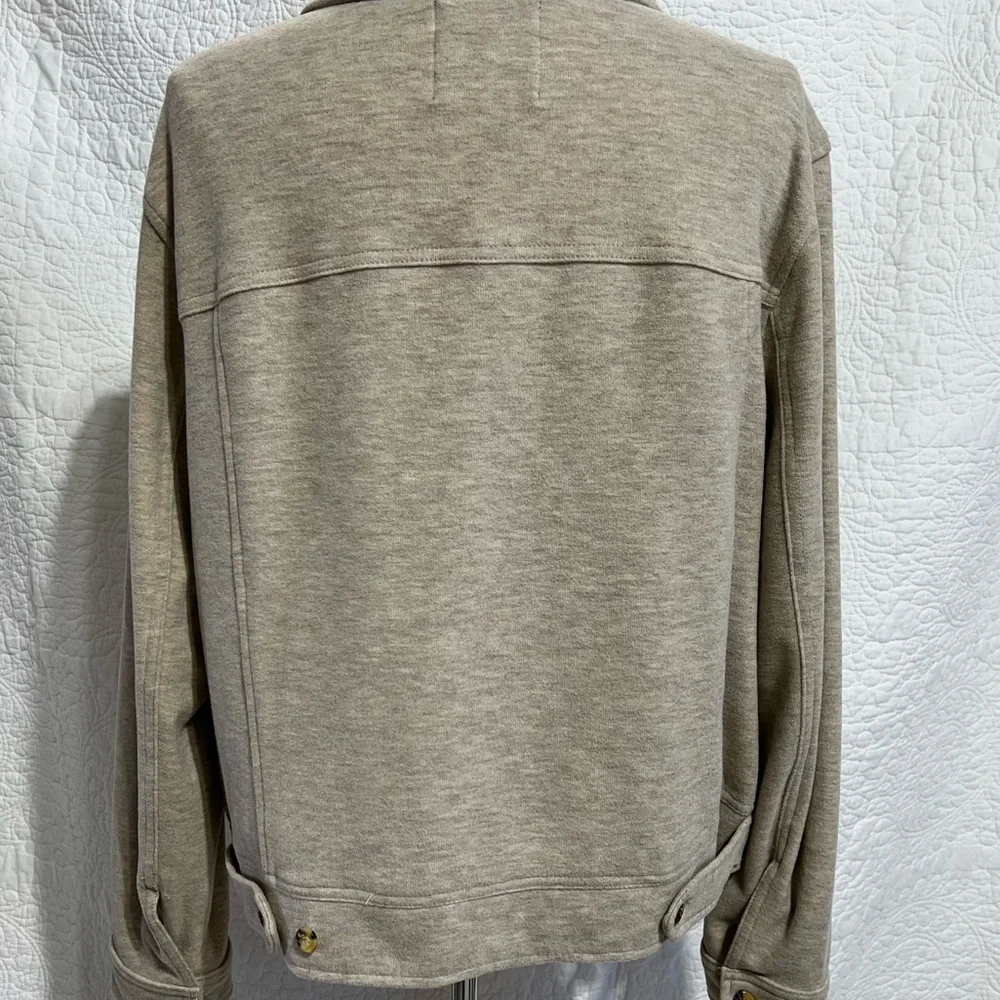 BAGATELLE Cropped Shacket Womens Brushed Sand, Size- X-Large - Picture 7 of 11